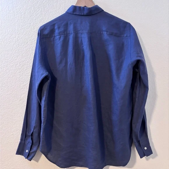 Everlane Women’s Dark Blue Button Up Shirt Relaxed Fit Size 8 - Picture 2 of 4